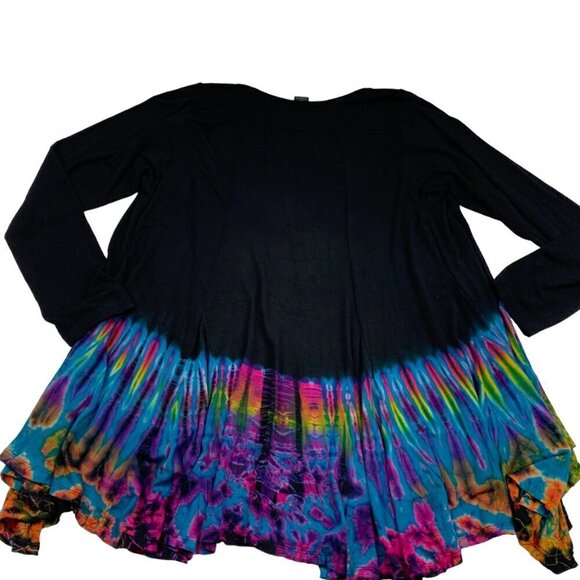 Clearay Viscose Blend Open Front Tie-Dye Jacket/Cardigan Women's Size O/S - Picture 2 of 6
